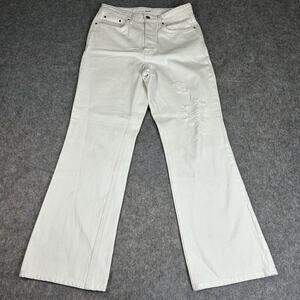GRLFRND Jeans Womens 26 Dawn White Lotus Wide Leg High Rise Flaw